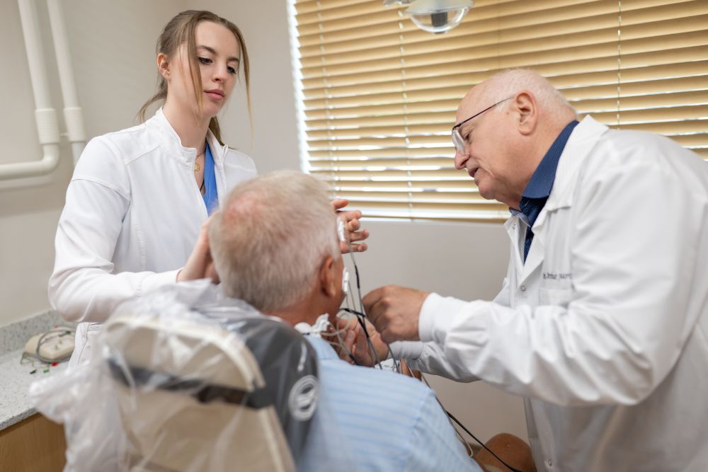 Dr. Tomaro and our Naples, FL dental team prepare a patient for a computerized jaw evaluation